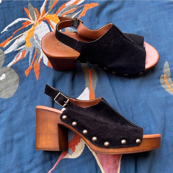 CORDANI Winnie black suede peep toe heel - Size 39/US 9 - Picture 2 of 8